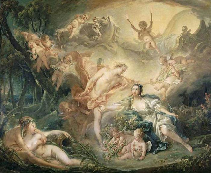 Francois Boucher Apollo Revealing his Divinity before the Shepherdess Isse China oil painting art